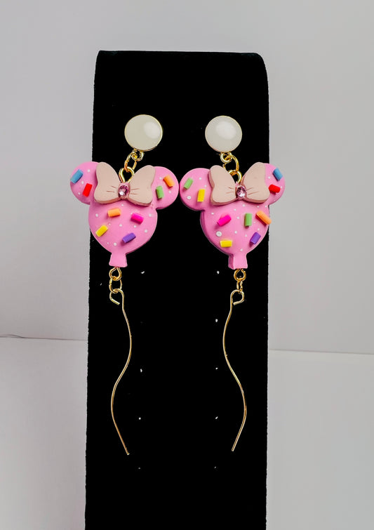 Sprinkle mouse ear balloon earrings